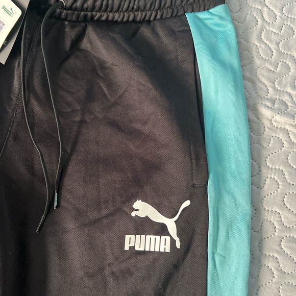 Puma men’s iconic T7 track pants joggers Athletic elastic activewear large - Picture 3 of 5